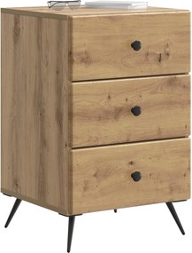 vidaXL Κομοδίνο Artisan Δρυς 43 x 41 x 66,5 εκ. Επεξεργασμένο Ξύλο