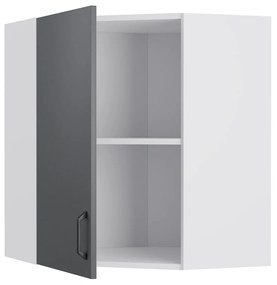 Modest Πάνω Ντουλάπι Γωνιακό Ανθρακί 60-60x30x72cm - WC6072M03