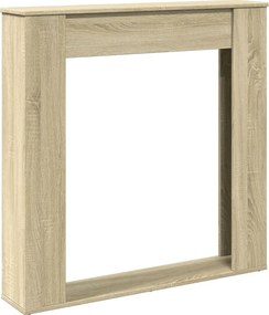 vidaXL Πλαίσιο Τζακιού Sonoma Δρυς 100x20x100 εκ. από Επεξ. Ξύλο
