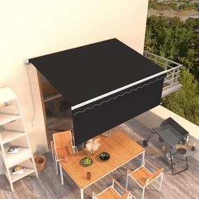 VidaXL Χειροκίνητη Τέντα 3 x 2,5 m Ανθρακί 100% Πολυεστέρας