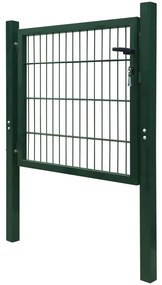 vidaXL Πόρτα Περίφραξης (Μονή) Πράσινη 106 x 130 εκ.