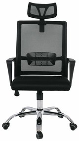 Καρέκλα γραφείου Mesa 425, Μαύρο, 110x58x67cm, 12 kg, Με μπράτσα, Με ρόδες, Μηχανισμός καρέκλας: Κλίση | Epipla1.gr