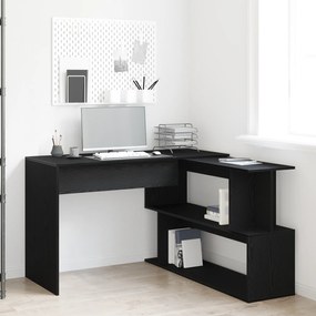 vidaXL Γραφείο  Μαύρο Δρυς 200x50x76 εκ από Επεξεργασμένο Ξύλο
