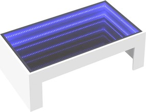 vidaXL Τραπεζάκι Σαλονιού Infinity LED Λευκό 90x50x30 εκ.