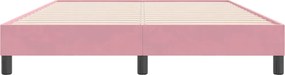 vidaXL Box Spring κρεβάτι χωρίς στρώμα ροζ 140x220 cm Βελούδινο