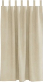 vidaXL Κουρτίνες συσκότισης 2 pcs Κρεμ 140 x 175 cm Βελούδο