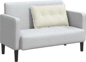 vidaXL Μαξιλάρι Πλάτης Κρεμ 80 x 50 cm Υφασμάτινο Κορντουρά