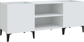vidaXL Δισκοθήκη Λευκή 121 x 38 x 48 εκ. Επεξεργασμένο Ξύλο