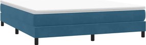 vidaXL Box Spring Κρεβάτι χωρίς στρώμα Σκούρο μπλε 180x220cm Βελούδινο