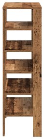 Ράφι παπουτσιών Παλιό ξύλο 61x32x105 cm Κατασκευασμένο ξύλο - Καφέ