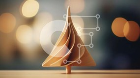 Intra Συλλεκτικό Ξύλινο Παζλ Plywood  4mm - Μικρό ξύλινο στολίδι Χριστουγεννιάτικου Δέντρου Σε Ξύλινο Κουτί - Διαστάσεις: 10x10 cm – 25 κομμάτια