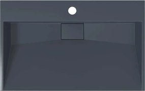 vidaXL Νιπτήρας Ανθρακί 60x38x11 εκ. Συνθετικός από Τεχνητό Μάρμαρο