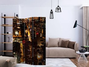 Διαχωριστικό με 3 τμήματα - City by night - Chicago, USA [Room Dividers]