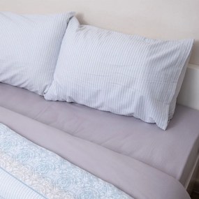 Φανελένια Σεντόνια Υπέρδιπλα (Σετ) Viopros Flannels 2550 Γκρι