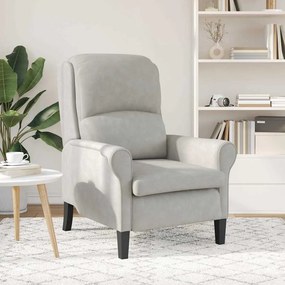 vidaXL Πολυθρόνα Ανοιχτό γκρι 76 x 94 x 102 εκ. Μικροΐνες