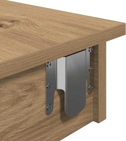 vidaXL Τραπέζι Μπαρ Τοίχου Δρυς τεχνίτης 102x45x103,5 εκ Επεξεργ. Ξύλο