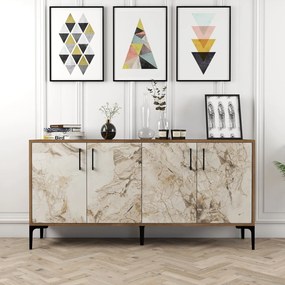 Stewehome Ξύλινος Μπουφές Μοντέρνος 160x35x78 cm