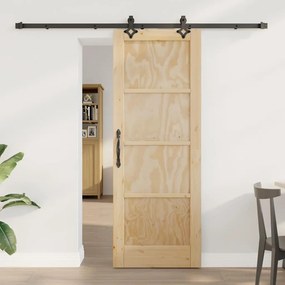 vidaXL Συρόμενη Πόρτα με Σετ Εξαρτημάτων 'ORKDAL' Συμπαγές Ξύλο Πεύκης