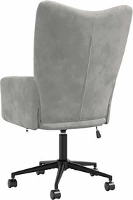 vidaXL Πολυθρόνα Relax Ανοιχτό Γκρι Βελούδινη