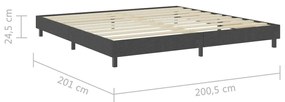 Πλαίσιο Κρεβατιού Boxspring Γκρι 200 x 200 εκ. Υφασμάτινο - Γκρι