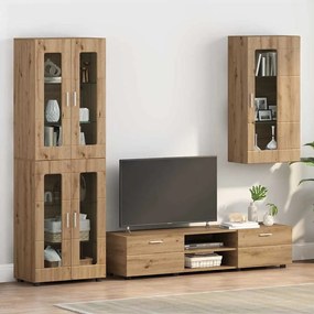 vidaXL Ντουλάπα τοίχου με ράφι Επιτοίχιο artisan δρυς 55 x 29 x 100 εκ