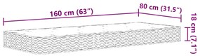 Στρώμα με Bonnell Springs για Παιδιά Μεσαία Σκληρότητα 80x160εκ - Λευκό