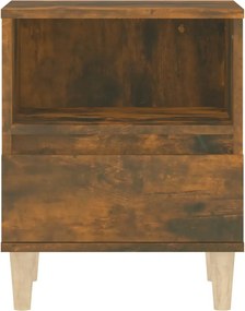 vidaXL Κομοδίνα 2 τεμ. Καπνιστή Δρυς 40 x 35 x 50 εκ.