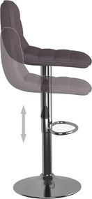 vidaXL Σκαμπό Μπαρ 2 τεμ. Χρώμα Taupe Υφασμάτινα