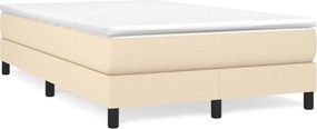 vidaXL Κρεβάτι Boxspring με Στρώμα Κρεμ 120x200 εκ. Υφασμάτινο