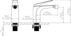 Karag  Lea B05005 Gun Metal - Μπαταρία μπιντέ
