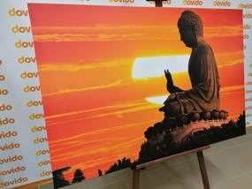 Εικόνα του αγάλματος του Βούδα στο ηλιοβασίλεμα - 60x40