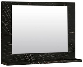 Καθρέπτης μπάνιου Devlin Megapap χρώμα μαύρο εφέ μαρμάρου 60x10x45εκ.