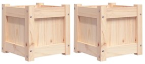 vidaXL Ζαρντινιέρες 2 τεμ. από Μασίφ Ξύλο Πεύκου