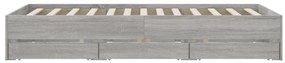 vidaXL Πλαίσιο Κρεβατιού με συρτάρια Γκρι sonoma 120x190εκ. Επεξ. Ξύλο