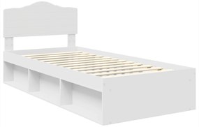 vidaXL Σκελετός Κρεβατιού Λευκό 100 x 200 cm Στερεά ξυλεία πεύκου