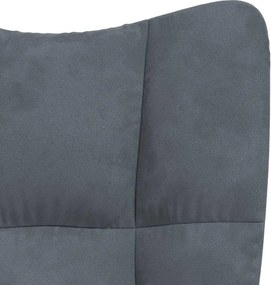 vidaXL Πολυθρόνα Relax Σκούρο Γκρι Βελούδινη