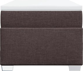 vidaXL Κρεβάτι Boxspring με Στρώμα Σκούρο Καφέ 80x200 εκ. Υφασμάτινο