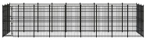 Κλουβί Σκύλου Εξωτερικού Χώρου 24,88 μ² από Ατσάλι - Μαύρο