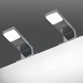 Φωτιστικά Καθρέφτη 2 τεμ. 2 W Ψυχρό Λευκό - Ασήμι