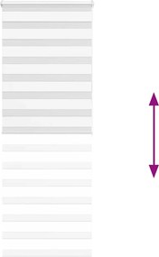 vidaXL Ζέβρα τυφλή Λευκό Πλάτος υφάσματος 65,9 εκ. Πολυεστέρας
