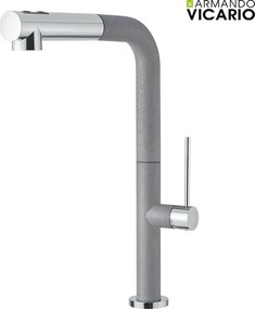 Armando Vicario Tozo 48580 Granite - Μπαταρία Κουζίνας Γρανιτη με Ντους - Silverstone