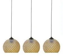 Κρεμαστό Φωτιστικό Οροφής Ράγα BALL GL-5010 RAGA 3L Heronia-02-0373-Μελί 02-0373