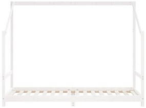 vidaXL Πλαίσιο Παιδικού Κρεβατιού Λευκό 2x(80x200)εκ Μασίφ Ξύλο Πεύκου