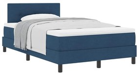 vidaXL Κρεβάτι box spring με στρώμα Σκούρο Μπλε 120 x 190 cm ύφασμα