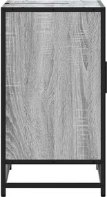 vidaXL Ντουλάπι νιπτήρα μπάνιου γκρι Sonoma 65x33x60 cm