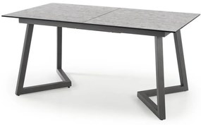 Τραπέζι Houston 1114, Ανοιχτό γκρι, Σκούρο γκρι, 76x90x160cm, 72 kg, Επιμήκυνση, Επεξεργασμένο γυαλί, Ινοσανίδες μέσης πυκνότητας, Μέταλλο