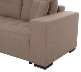 ΓΩΝΙΑΚΟΣ ΚΑΝΑΠΕΣ-ΚΡΕΒΑΤΙ ΜΕ ΑΠΟΘ.ΧΩΡΟ TRENDSTON HM3302.03L ΜΠΕΖ ΥΦΑΣΜΑ 298x177x95Υεκ