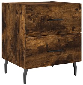 vidaXL Κομοδίνο Καπνιστή Δρυς 40 x 35 x 47,5 εκ. από Επεξεργ. Ξύλο