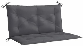 vidaXL Μαξιλάρι Πάγκου Κήπου Ανθρακί 100x(50+50)x7 εκ. Ύφασμα Oxford