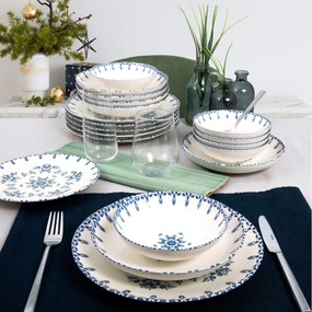 Dinner Set (24 Pieces) GBSATN24Y4R1654 White
Blue